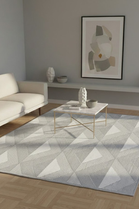 Ayduran Halı Rolyef İskandinav Kabartmalı Sisal Bukle Yıkanabilir Kaymaz Taba...