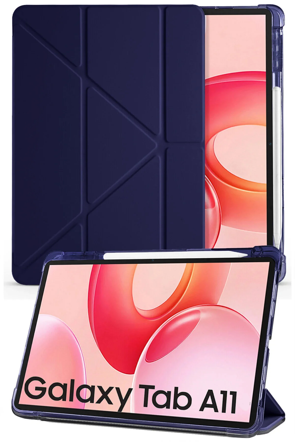 Samsung Galaxy A11 8.7 Inch X130 Compatible Smart Case with Sleep Mode with Pen Compartment