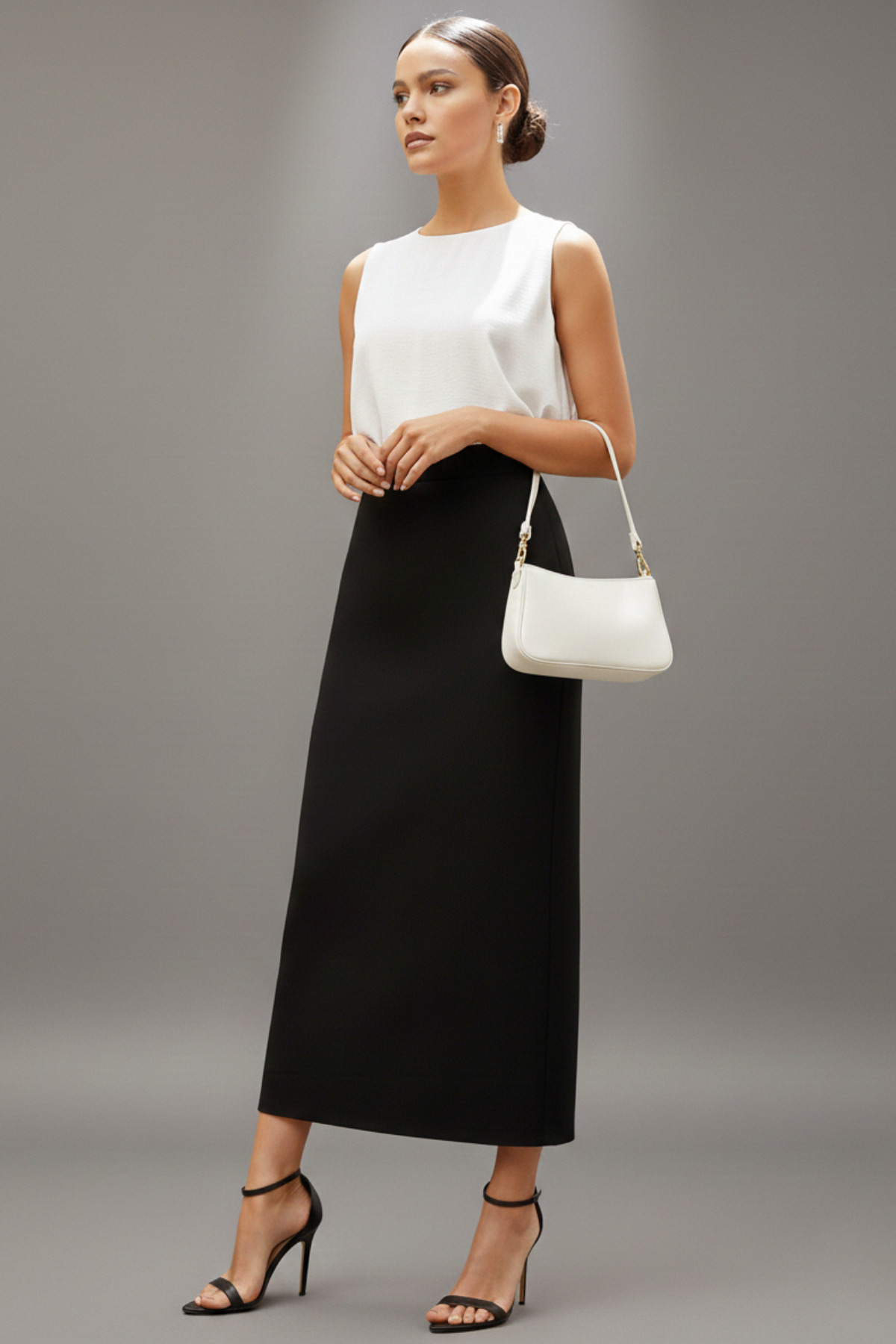 Lesa Wear  Siyah Yüksek Bel Kalem Etek Uzun - Görsel 3