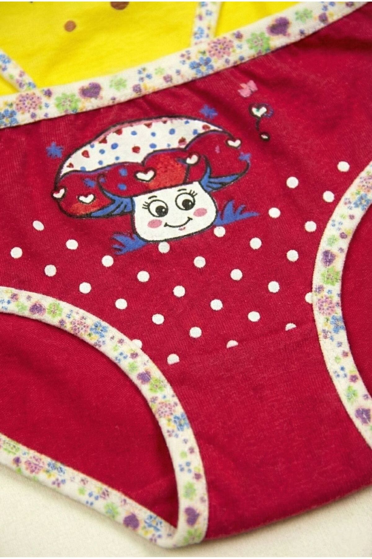 Tutku 5'li Paket Pamuklu Kız Bebek Külot - Karma Renkli Baskılı Yumuşak Bebek İç Giyim Seti fotoğrafı 5 (önizleme)