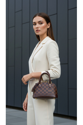 Derinbags Kadın Kahverengi Mini El Omuz Çantası