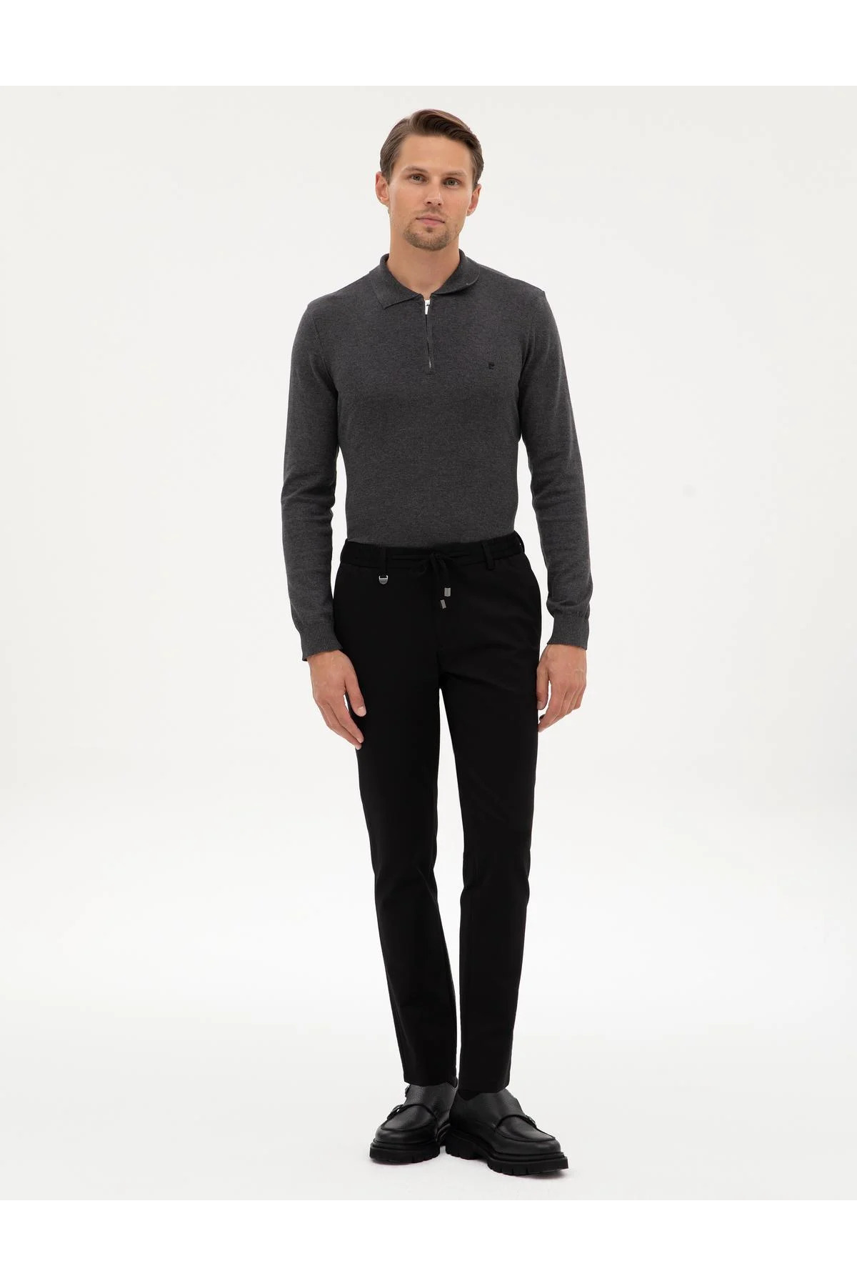 شلوار ورزشی مردانه مدل Body Fit Extra Slim با کمر کشی و بند، کد 2317645 SOOO پیر کاردین شلوار Pierre Cardin