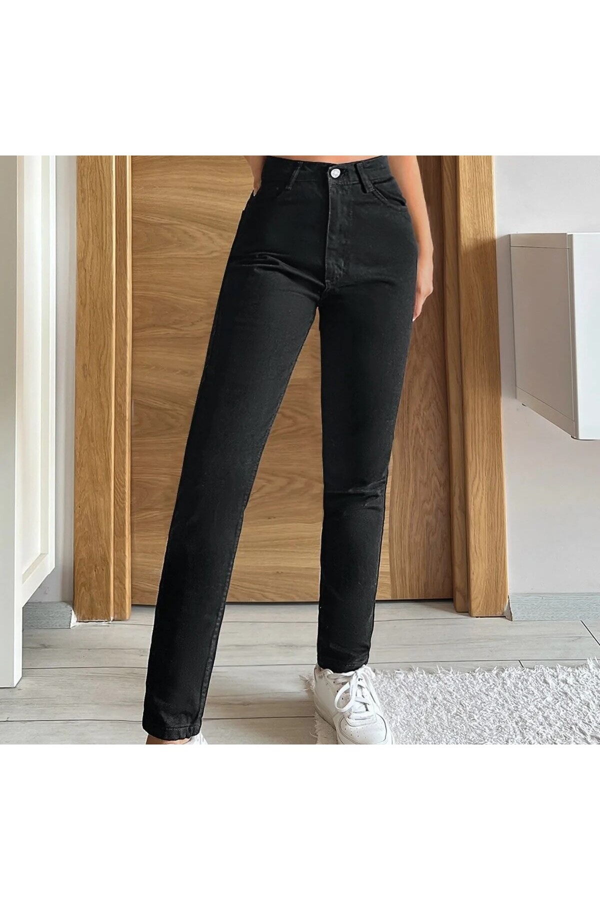 KENE JEANS YÜKSEK BEL TAM KALIP MOM JEANS görsel 3