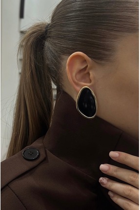 AychaAksesuar Vip Çelik marka model oval kesim altın çerçeve büyük siyah plak...