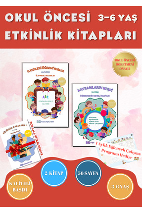Anonim Yayıncılık 3-6 Yaş Okul Öncesi Etkinlik ve Eğitim Seti | Büyük Resimli...