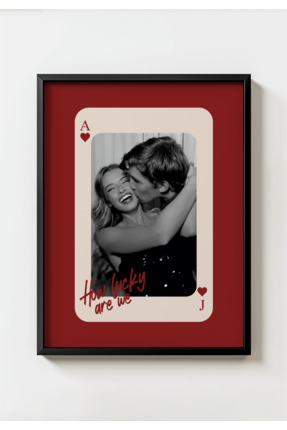 MIOVI WORKS Ne Kadar Şanslıyız! | Siyah Çerçeveli Lucky Sevgililer Günü Aşk K...