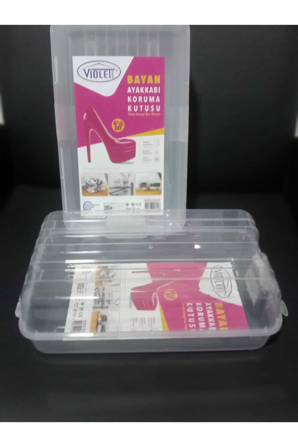Violet Ayakkabı Düzenleyici Set – 8 Adet Şeffaf ve Sağlam Plastik