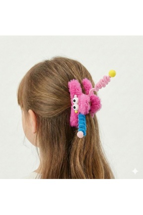 parla hediyelik KIZ ÇOCUK FİGÜRLÜ KOMİK PELUŞ MANDAL TOKA