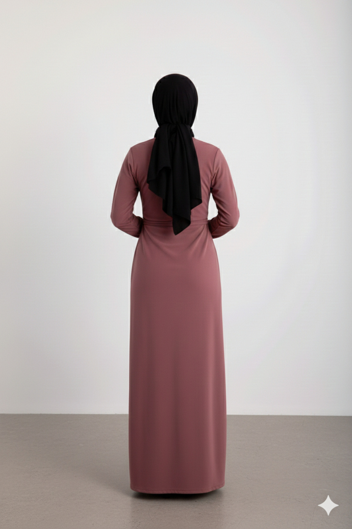 Defkay  Yandan bağlamalı kruvaze kadın namaz elbisesi sabahlık - Görsel 3