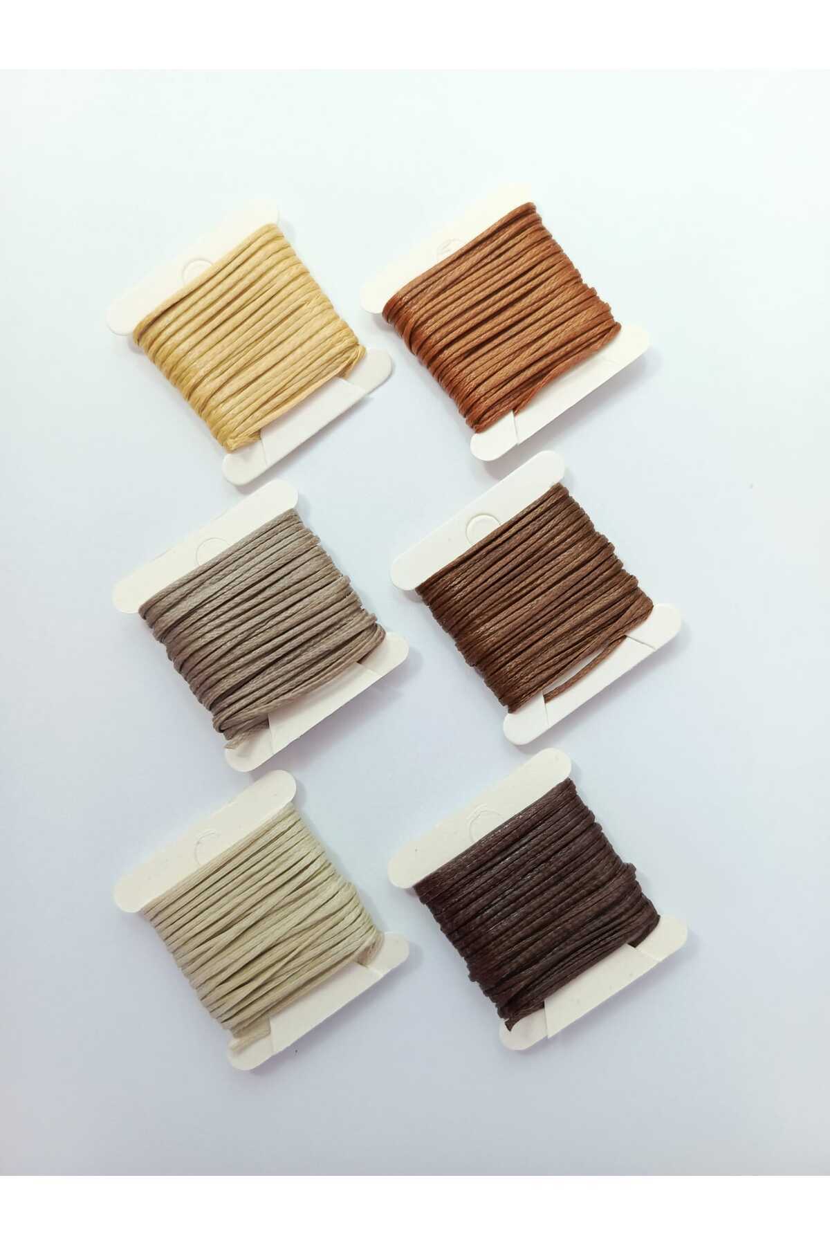 1 Mm 5 Meters 6 Colors Waxed rope (TOTAL 30 meters) Saddle Leather Sewing Necklace Bead Jewelry Design Bracelet rope