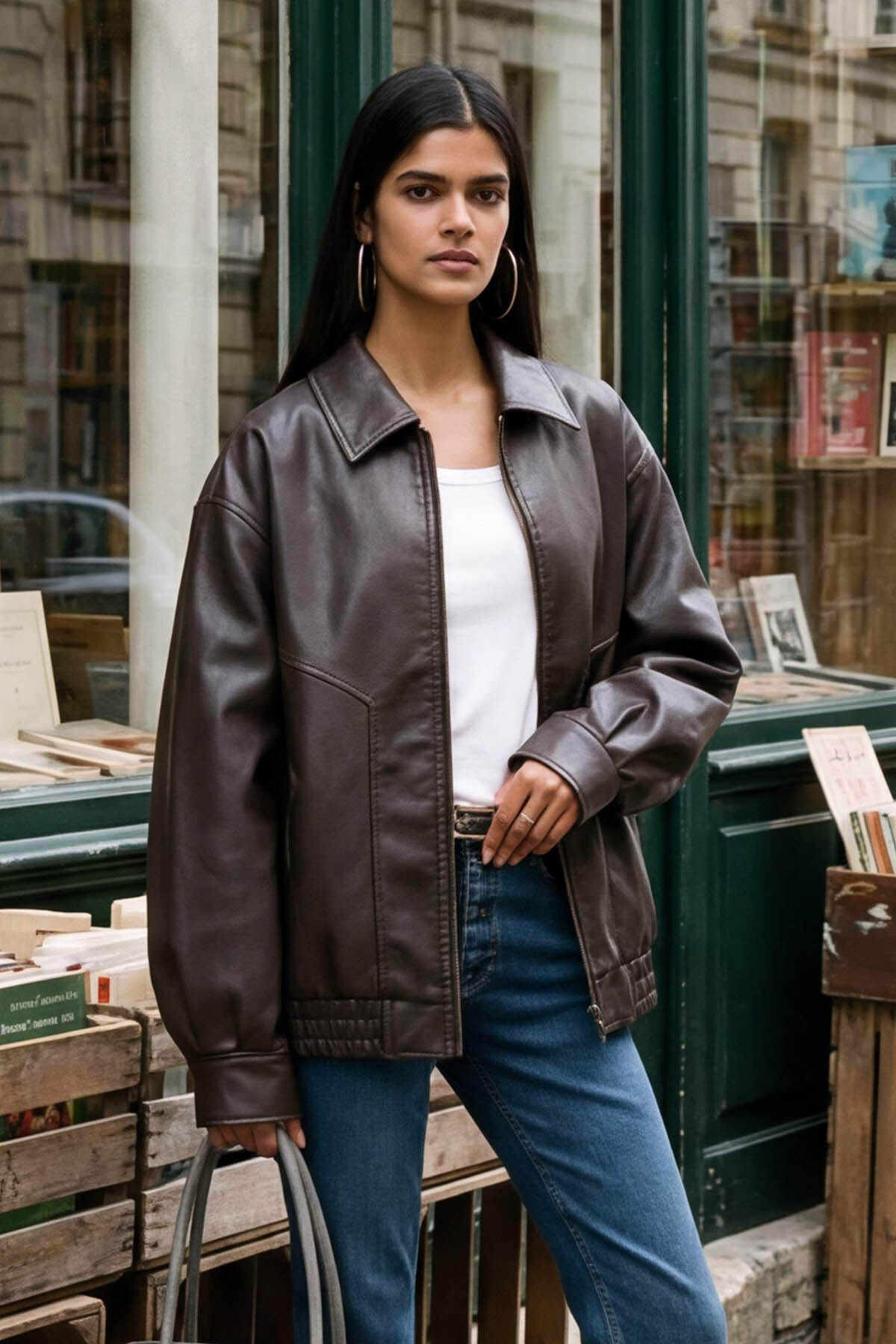 Defacto  Dad Fit Suni Deri Mont G0644AX26SP