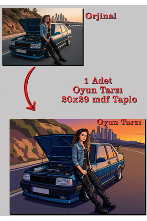 HAYAL ODASI STORE 1 Adet Kişiye Özel Tasarımlı 20x29 cm MDF Tablo - Oyun, Tarzı