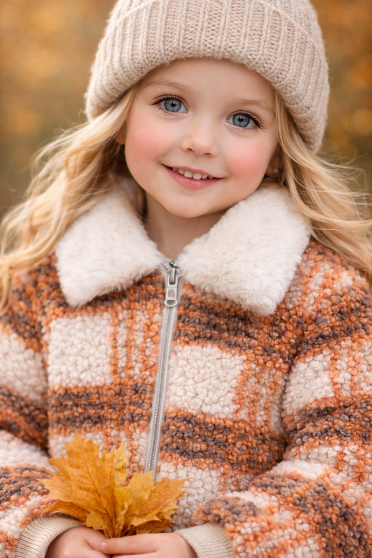 ANKANOVA Kız Çocuk Yakası Kürklü İçi Astarlı Kürk Mont Ceket (1 Beden Büyük Alınız) fotoğrafı 2 (önizleme)