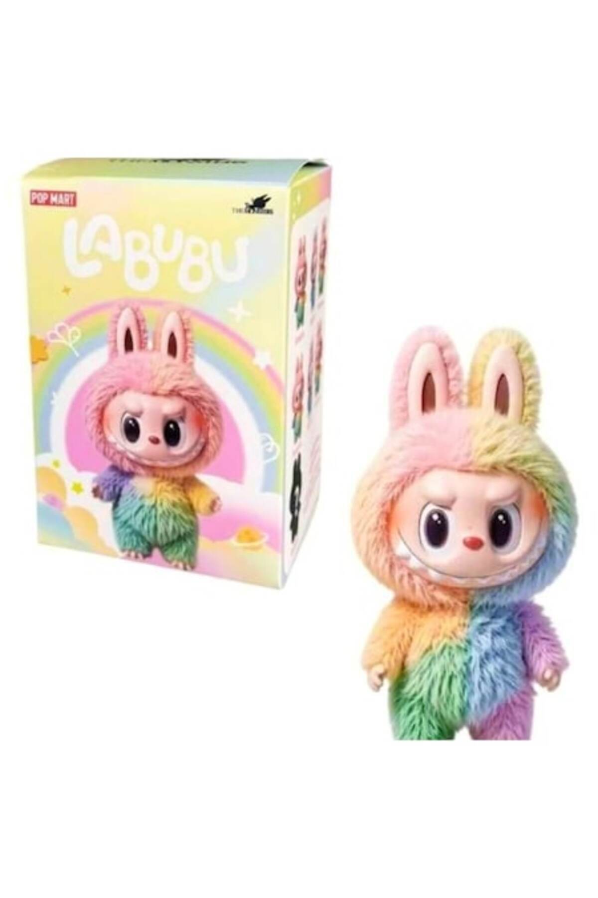 Plus Labubu Rainbow Mystery, Monstrii - Pop Mart, 18 cm, Seria Rainbow Generation 4