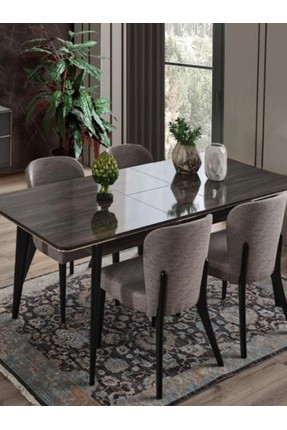 BuğdaycıGrup Hilton 160+40 Açılabilir Yemek Masası Premium Yemek Odası Masası