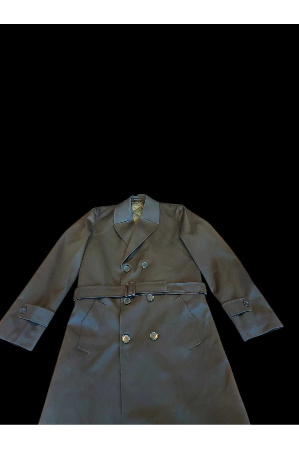 kho military design Haki Renk Pardesü (Trençkot) Apoletsiz (45-D/S Beden) Sıfır Ürün görsel 7