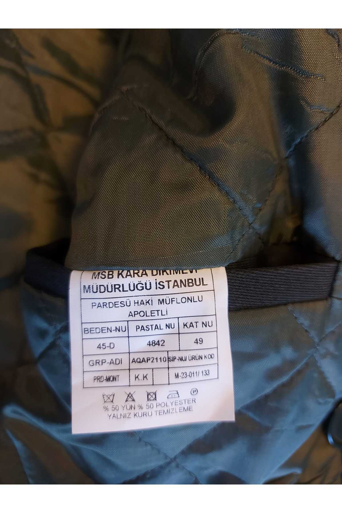 kho military design Haki Renk Pardesü (Trençkot) Apoletsiz (45-D/S Beden) Sıfır Ürün görsel 2