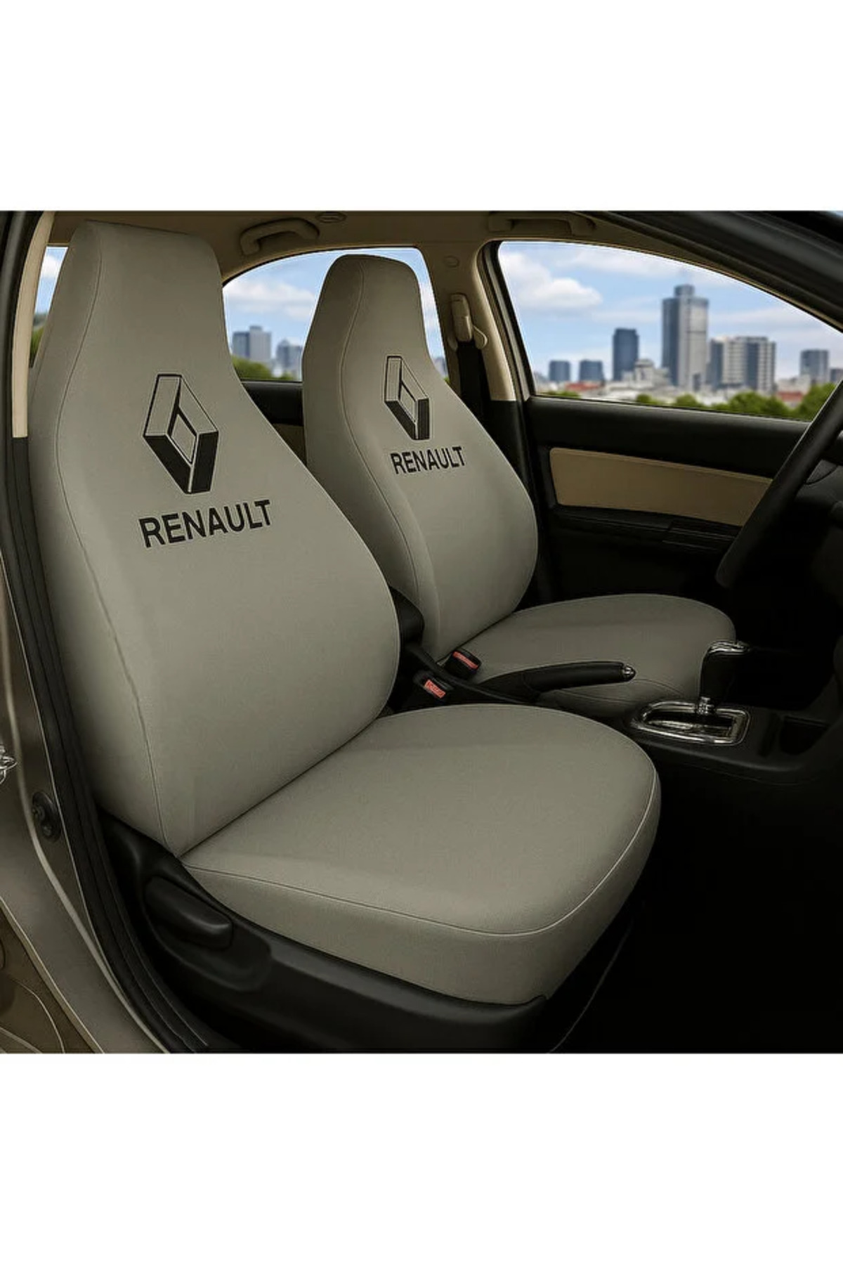 sekutuning Renault Kangoo Gri Araç Koltuk Kılıfı Koruyucu Penye Servis Kılıfı