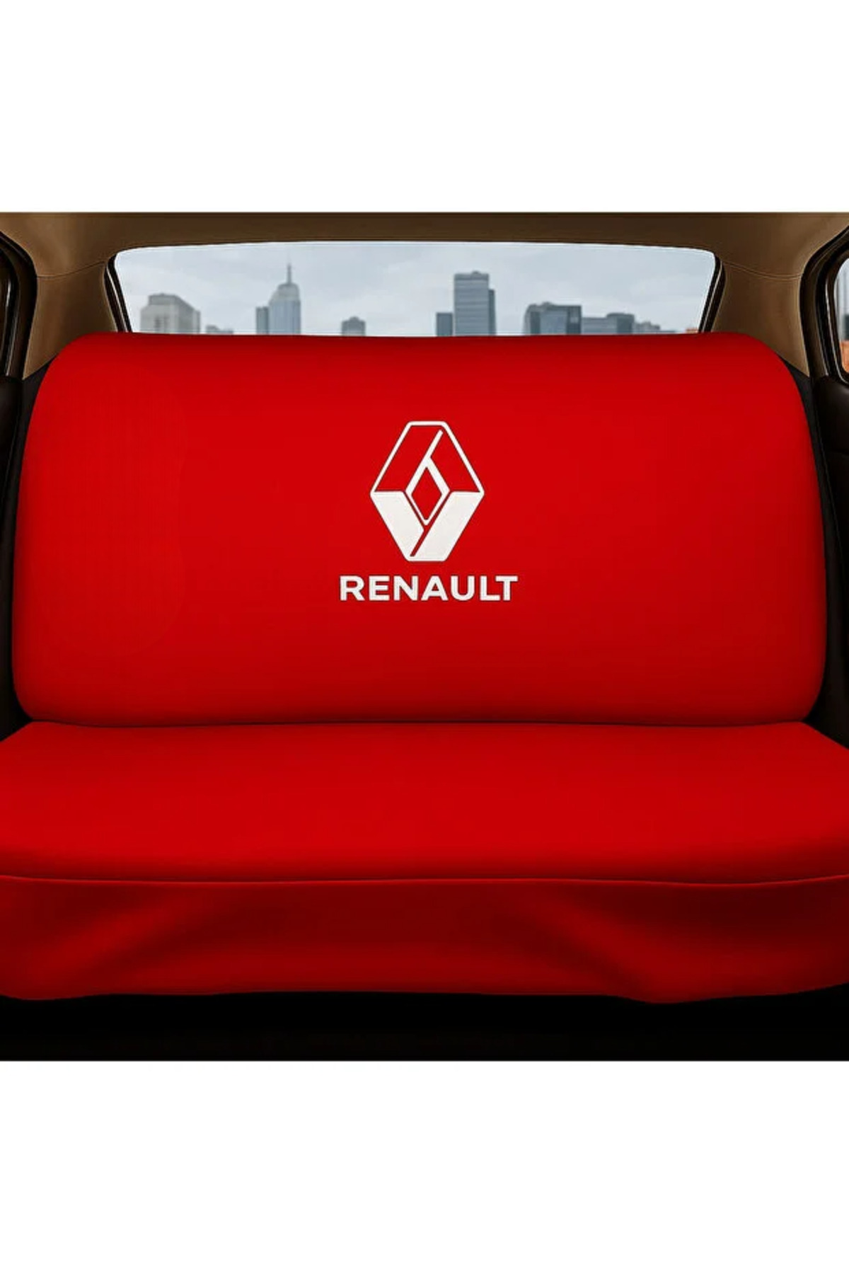 sekutuning Renault Clio Kırmızı Araç Koltuk Kılıfı Koruyucu Penye Servis Kılıfı fotoğrafı 2 (önizleme)