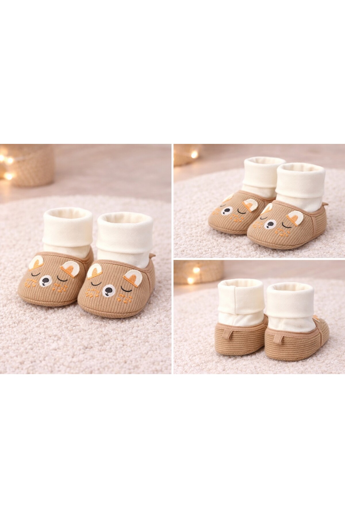 Kindo Baby İlk Adım Bebek Ayakkabısı Yumuşak Taban, Kaymaz Taban , Rahat , Çoraplı Patik fotoğrafı 4 (önizleme)