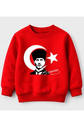 Efendioğlu Design Sweatshirt Atatürk Ve Bayrak Baskılı Imzalı 23 nisan Çocuk ...