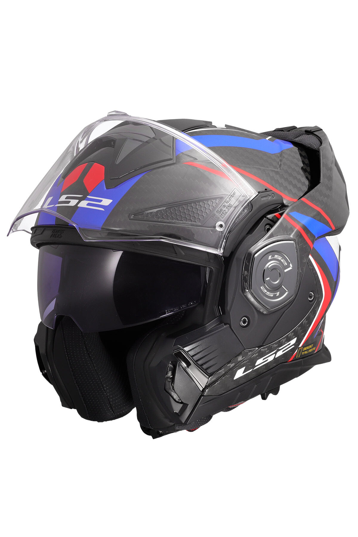 LS2 Advant X Karbon Future II Çene Açılır Motosiklet Kaskı Beyaz