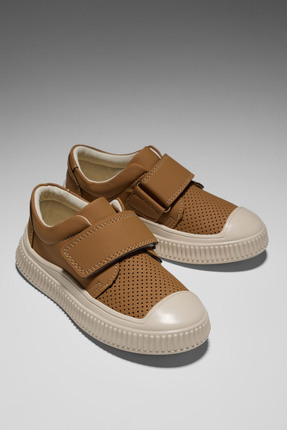 Tonny Black Çocuk Unisex Camel Çoçuk Cırtlı Rahat Kalıp Sneaker