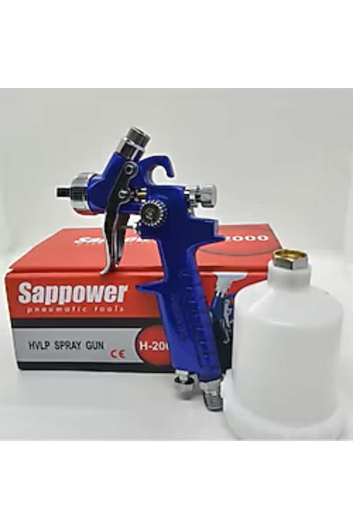 تفنگ رنگ‌پاش Sappower HK827 با مخزن بالایی 1.3 میلی‌متر | رنگ‌آمیزی حرفه‌ای