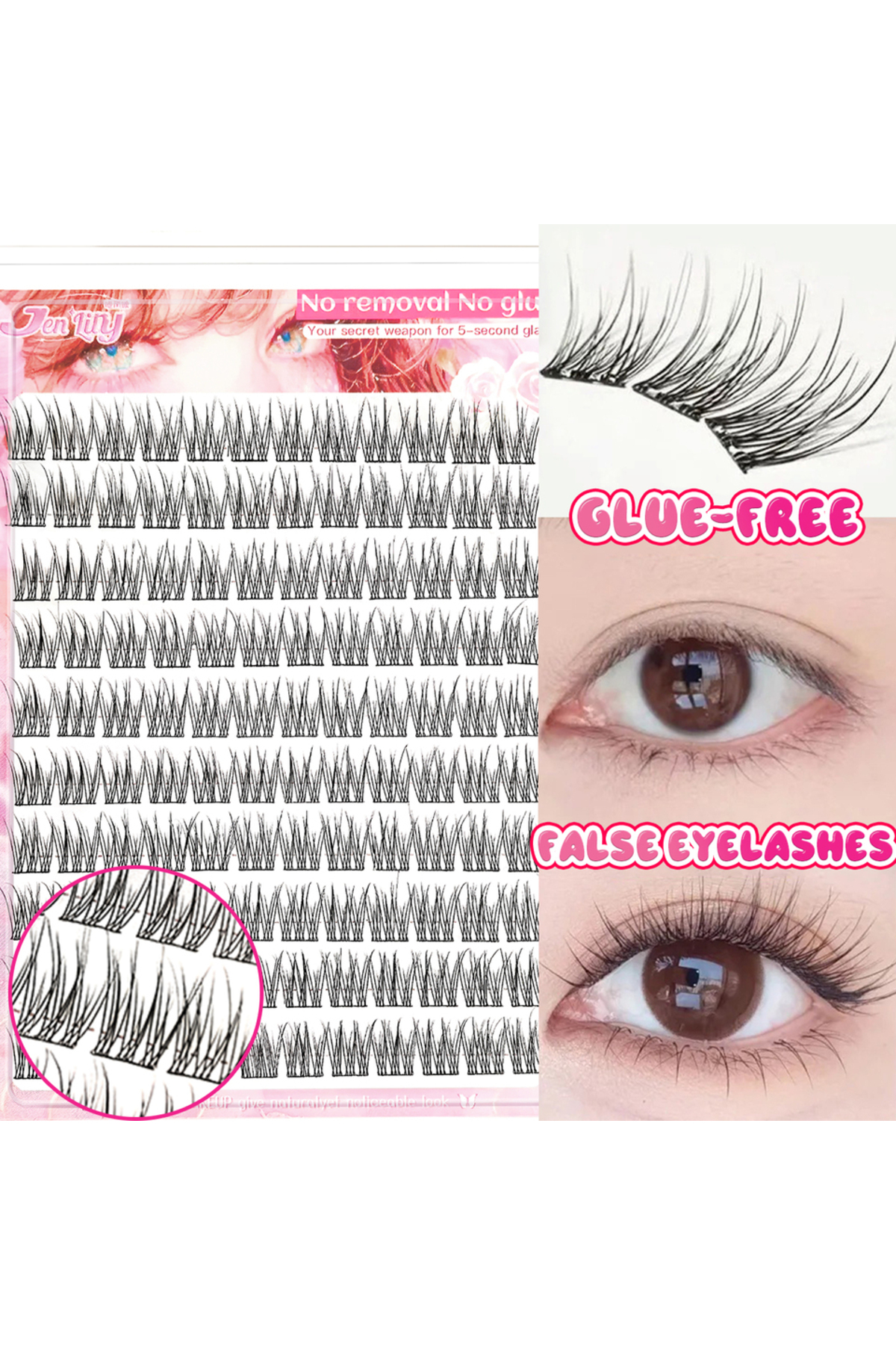 Choice No need for glue Daily Lash Win: Korean-Style False Lash Extension Kit...
