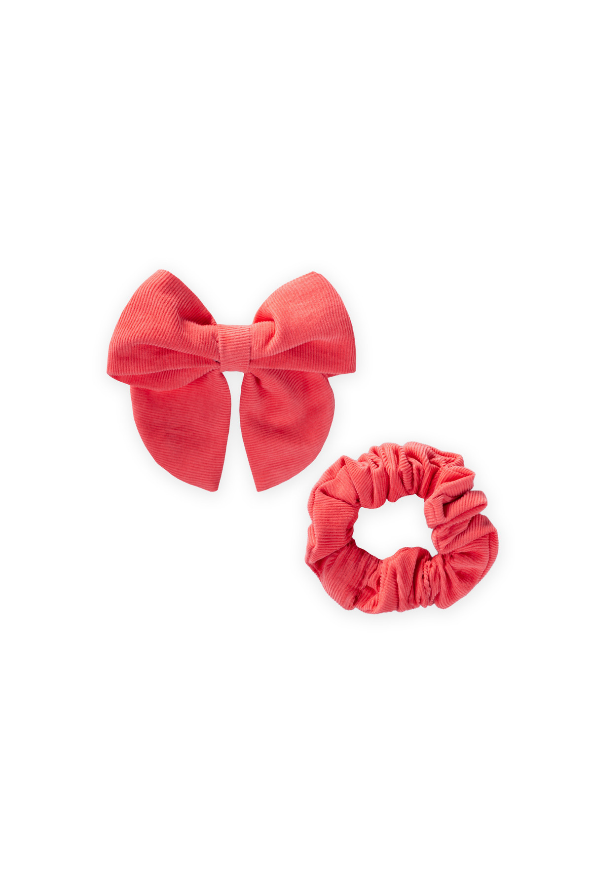 Cigit Ribbon and Elastic Hair Clip with Powder Pink Flowers - Trendyol