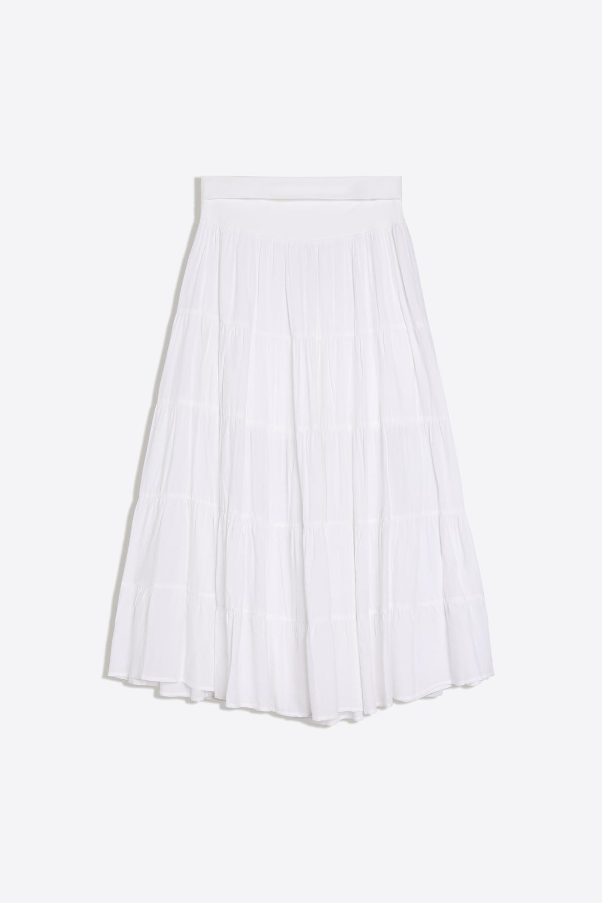 Bershka  Kıvrık belli midi etek - Görsel 5
