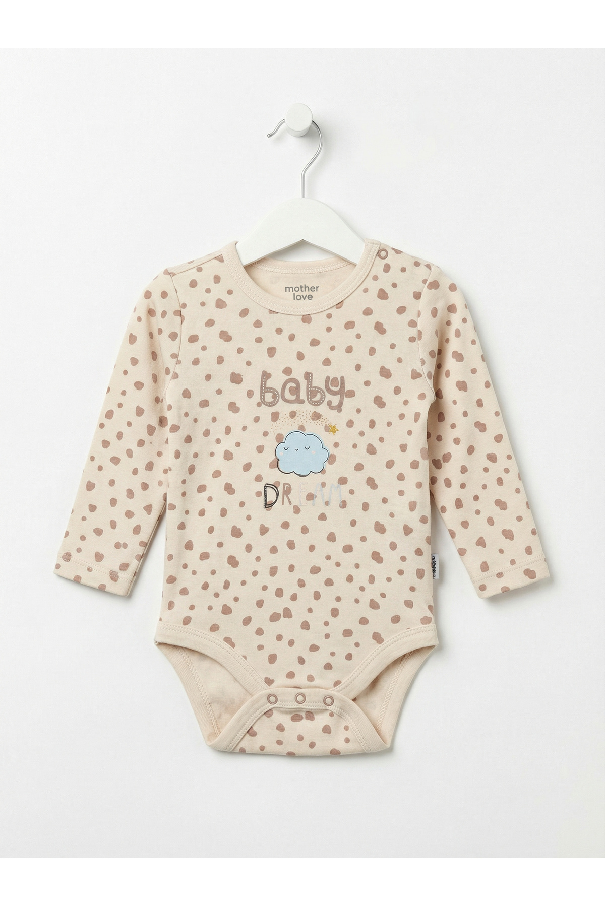 Shoebuo %100 Organik Pamuk Bebek Uzun Kollu Body Zıbın Ve Kendinden Çoraplı Alt Pijama 2'li Takım fotoğrafı 4 (önizleme)