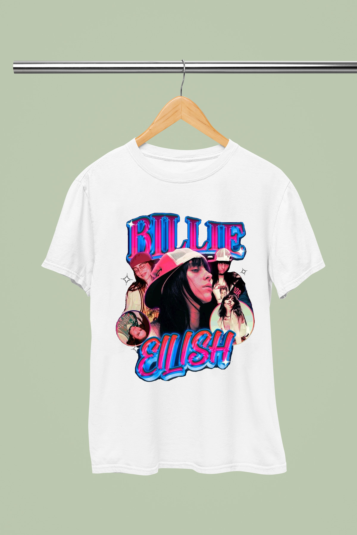BILLIE EILISH PRINTED COTTON SHORT SLEEVE REGULAR FIT YOUNG AND CHILD TSHIRT