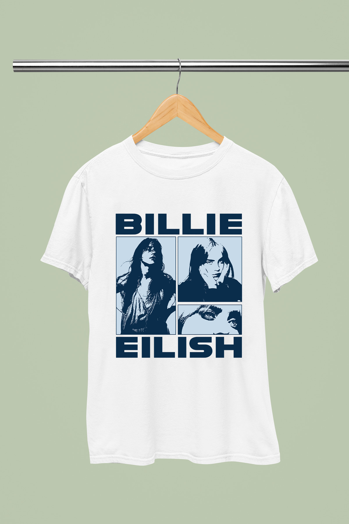 BILLIE EILISH PRINTED COTTON SHORT SLEEVE REGULAR FIT YOUNG AND CHILD TSHIRT