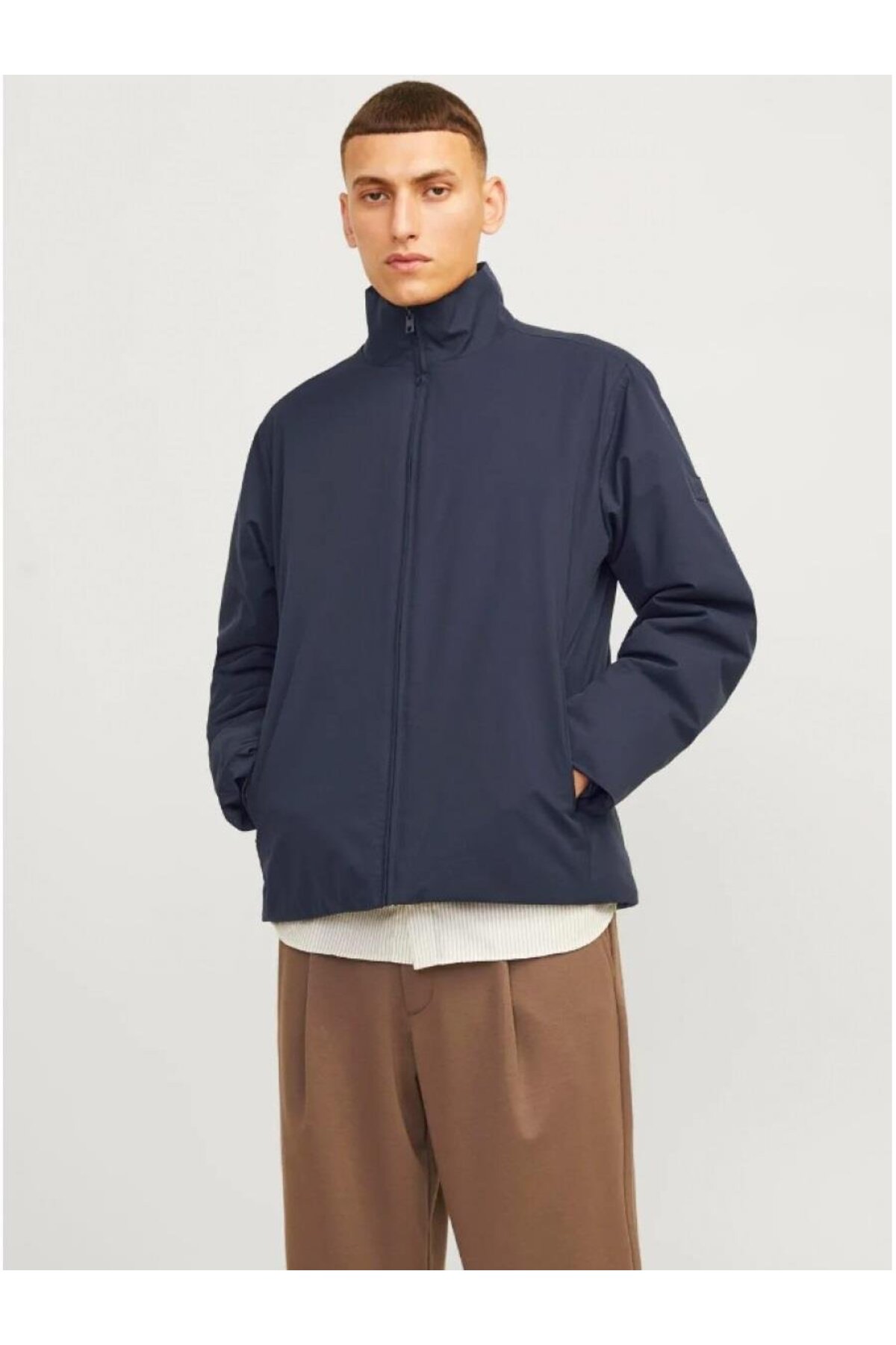 کت مردانه جک اند جونز مدل Jprcccity یقه ایستاده جک اند جونز پلار سافت شل Jack & Jones