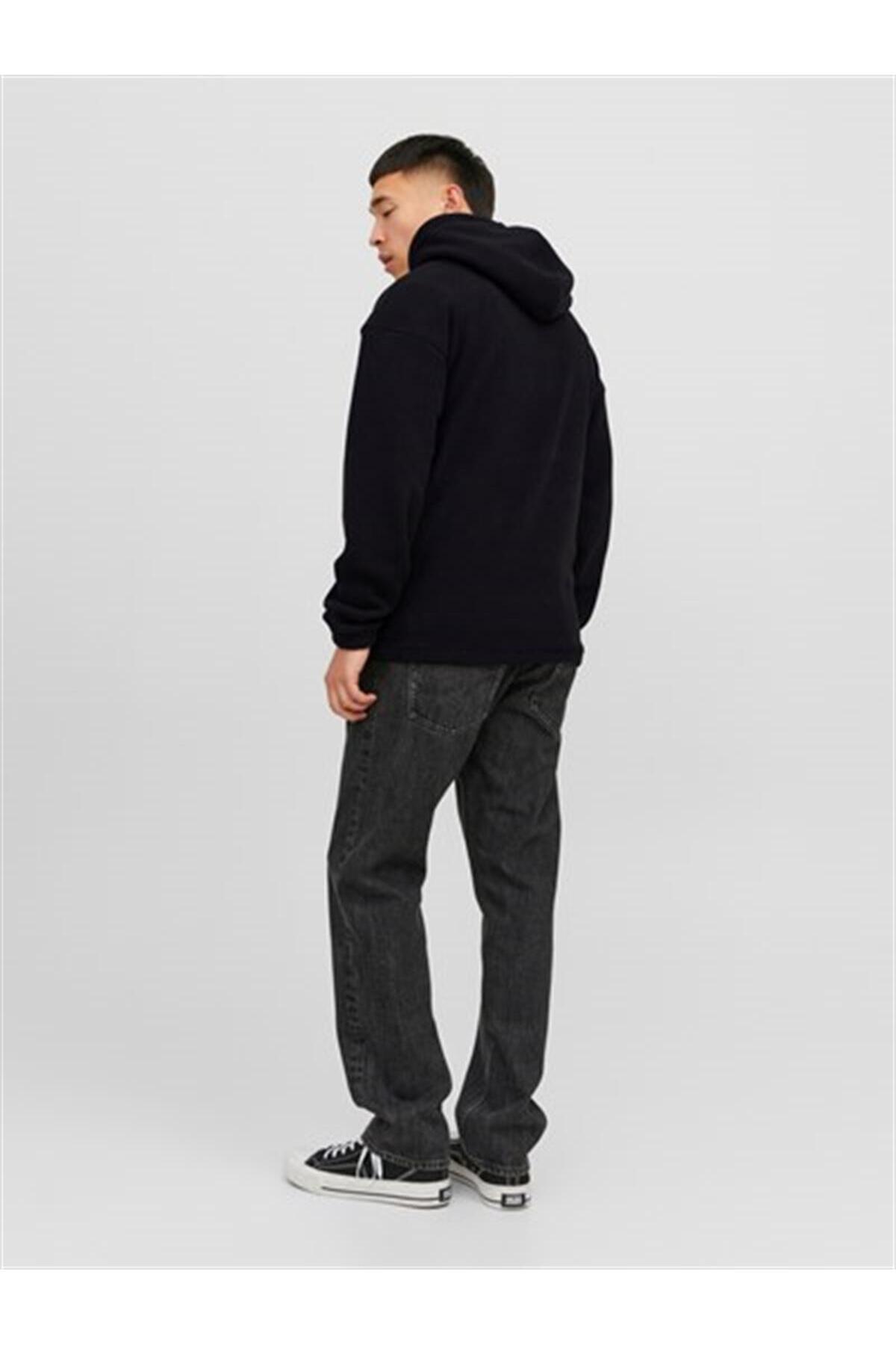سویشرت مردانه Jack&Jones Originals Jorsilverlake Fleece Hood 12242470 — مشکی 12242470-1 — تصویر 2 از 5