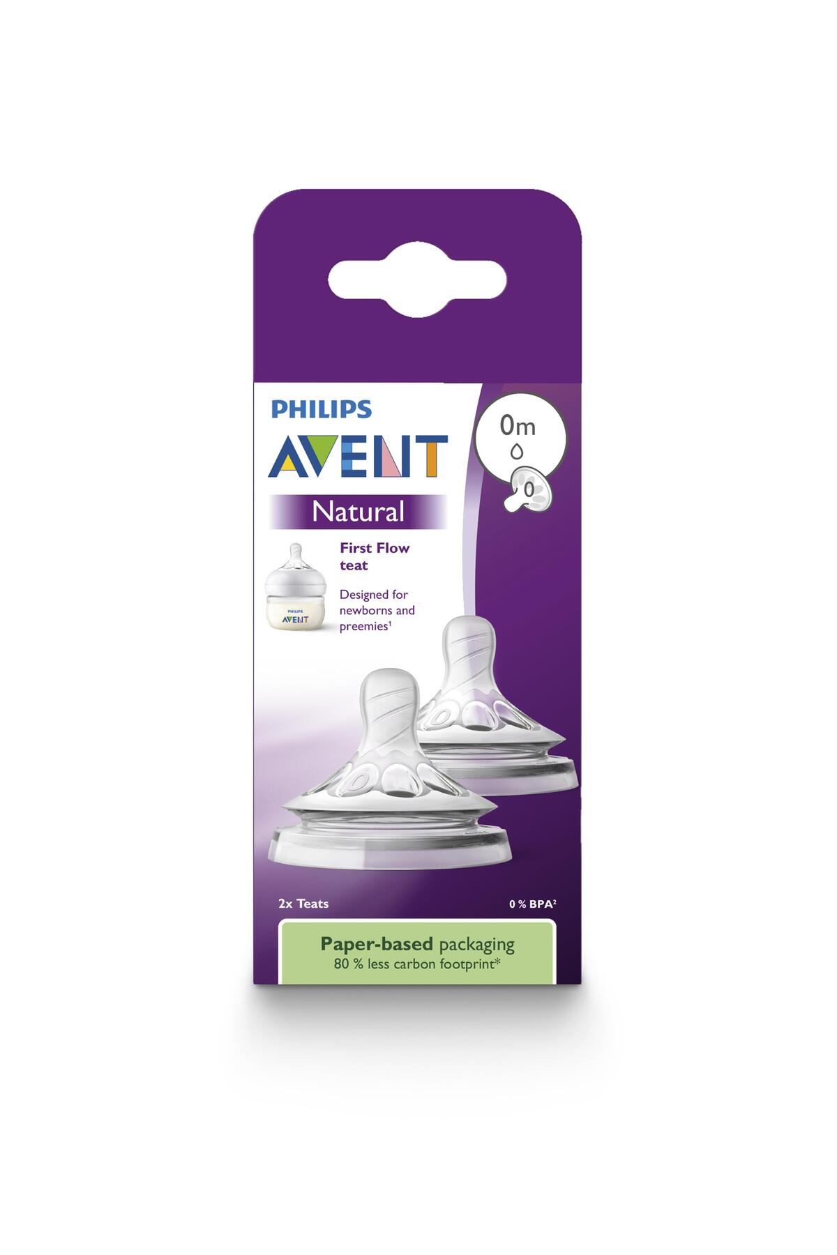 Philips Avent Free Flow 2'li Biberon Emziği, Prematüre Bebekler için, SCF657/27 Bebek Monitörü