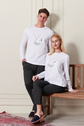 Bella Dossi Kalp El Baskılı Penye Süprem Sevgili Kombini