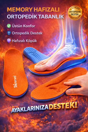 wicromed Memory Hafızalı Ortopedik Tabanlık Spor Tabanlık Konfor Yürüyüş