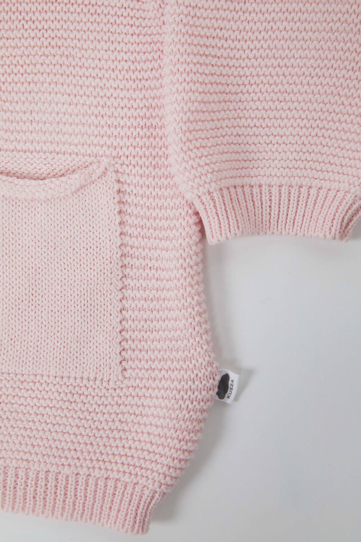 KUEZA KIDS Bebek & Çocuk Kapüşonlu Kulaklı Düğmeli Cepli Pamuklu Triko Hırka fotoğrafı 5 (önizleme)