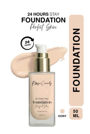 Rose Candy Doğal&Mat Bitiş | 24 Saat Kalıcı | Yüksek Kapatıcılık | Ivory | Fo...