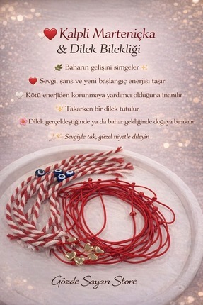 Gözde Sayarı Store Kalpli Marteniçka Dile Bilekliği