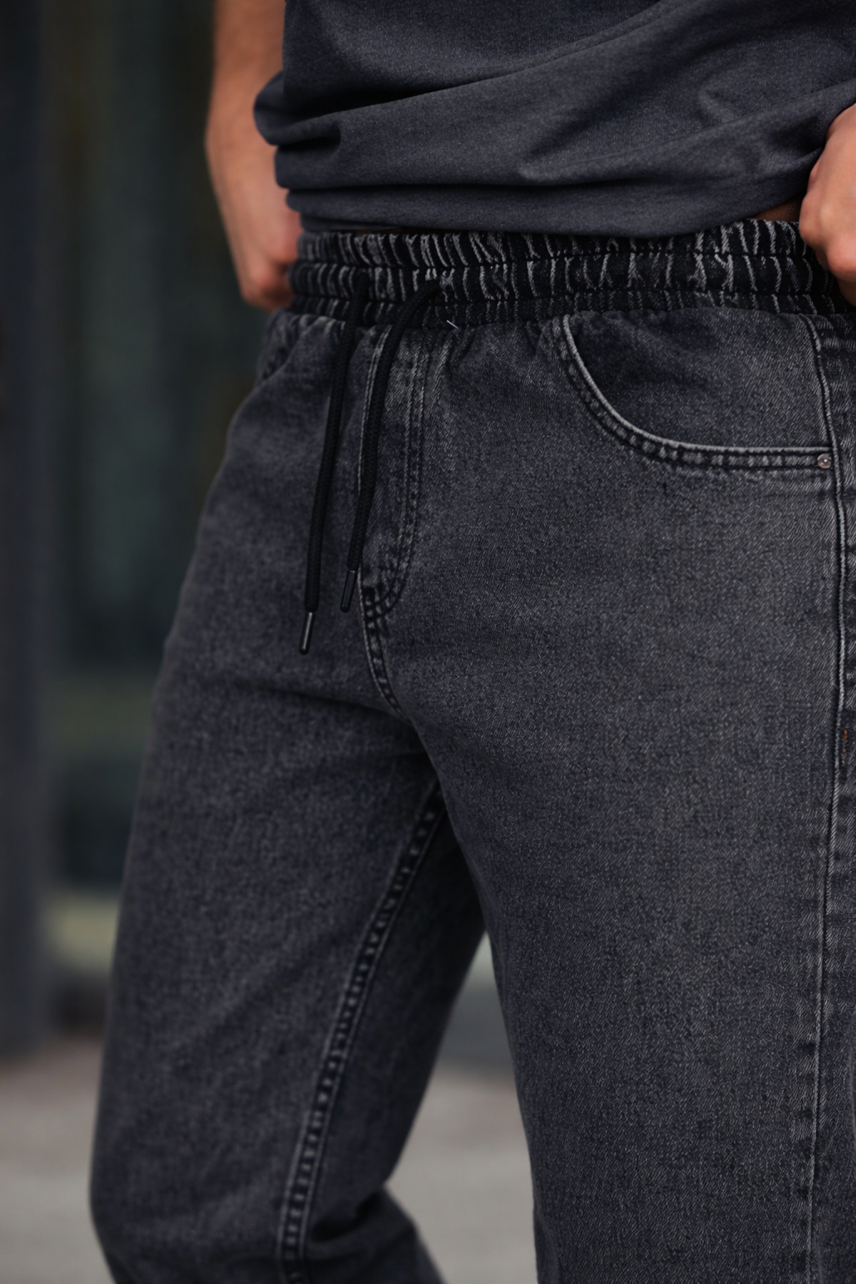 comstar Erkek Baggy Rahat Kalıp Bel Lastikli Pantolon görsel 3