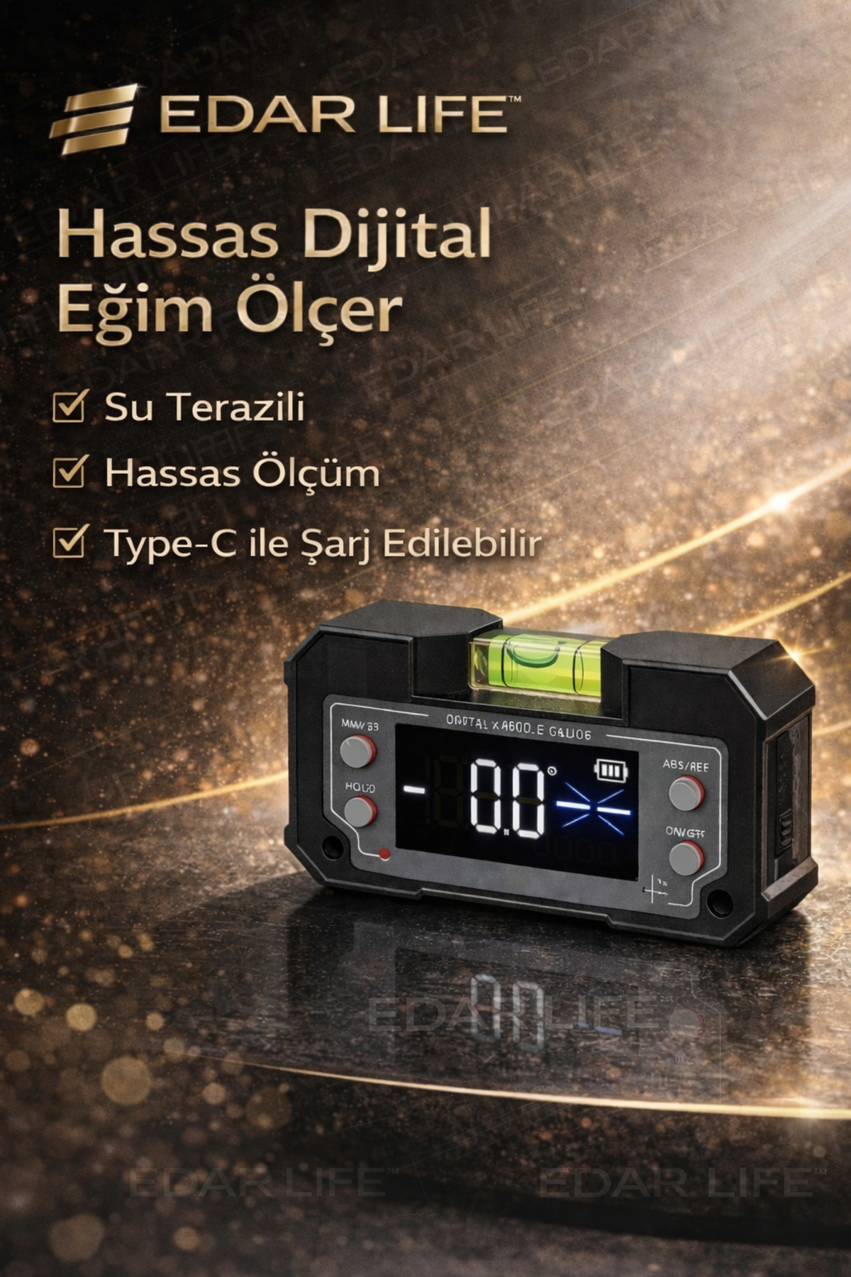 EMG HIRDAVAT 5346 Mini Dijital Eğim Ölçer | Su Terazili