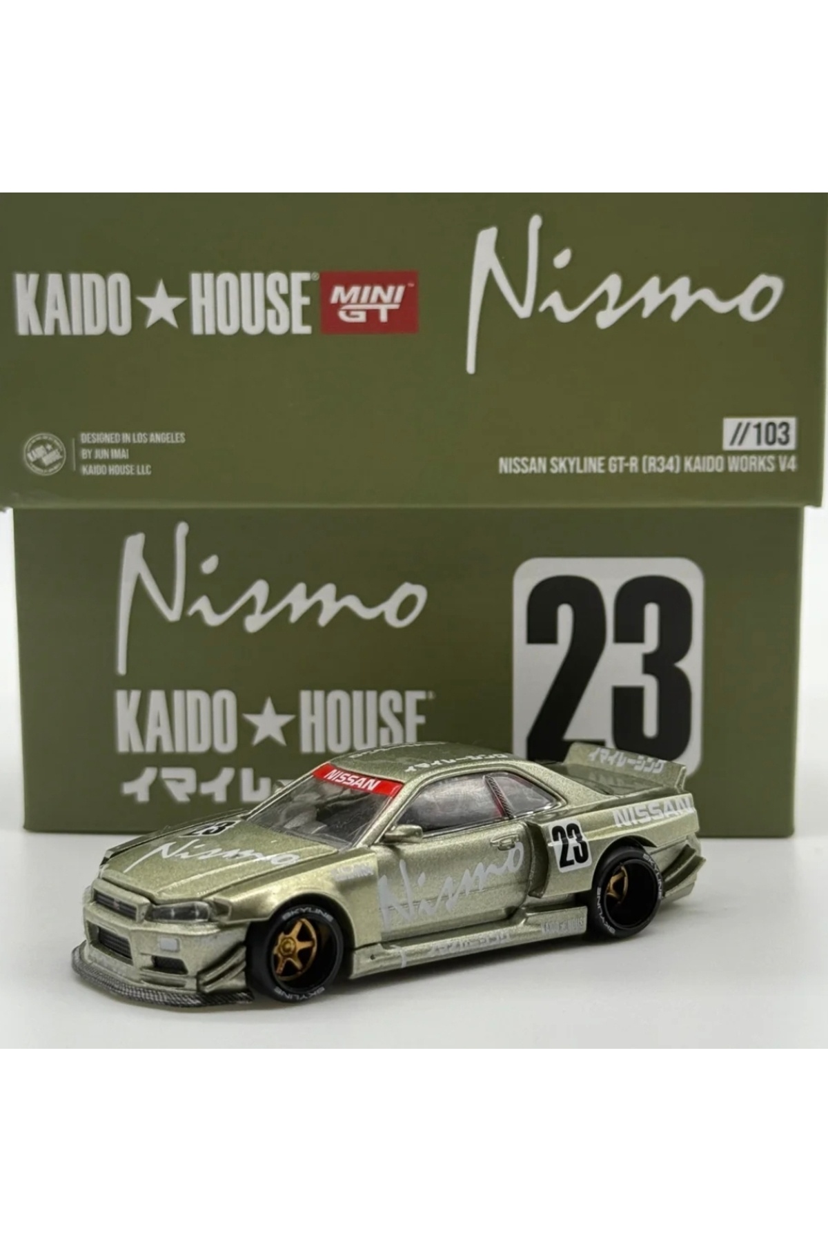 KAIDO HOUSE 日産　スカイライン　GT-R R34 白　未開封品 Amazon | MINI GT 1:64 スケール KAIDO HOUSE - NISSAN SKYLINE GT-R