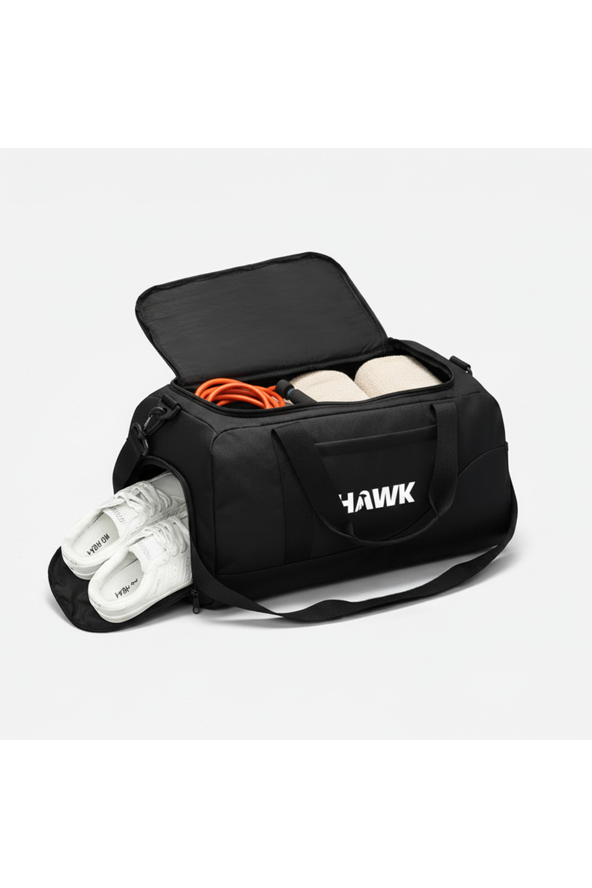 HAWK  Spor Ayakkabı Gözlü Gym Fıtness Valiz Seyahat Çok Amaçlı Unısex El Ve Omuz Valizi L Boy 50*25*23 CM - Görsel 5