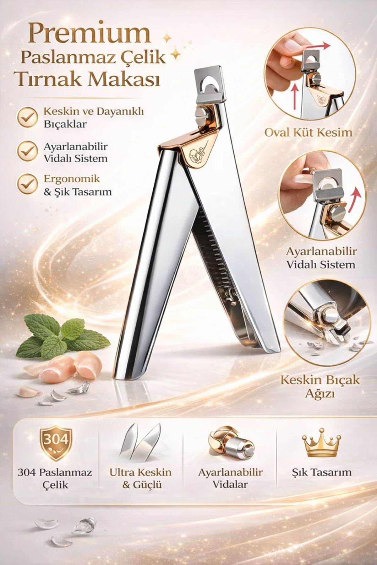 Premium Paslanmaz Çelik Tırnak Makası – Ultra Keskin Protez Tips Kesme Makası — Sblon-QCUTTER — تصویر 5 از 5