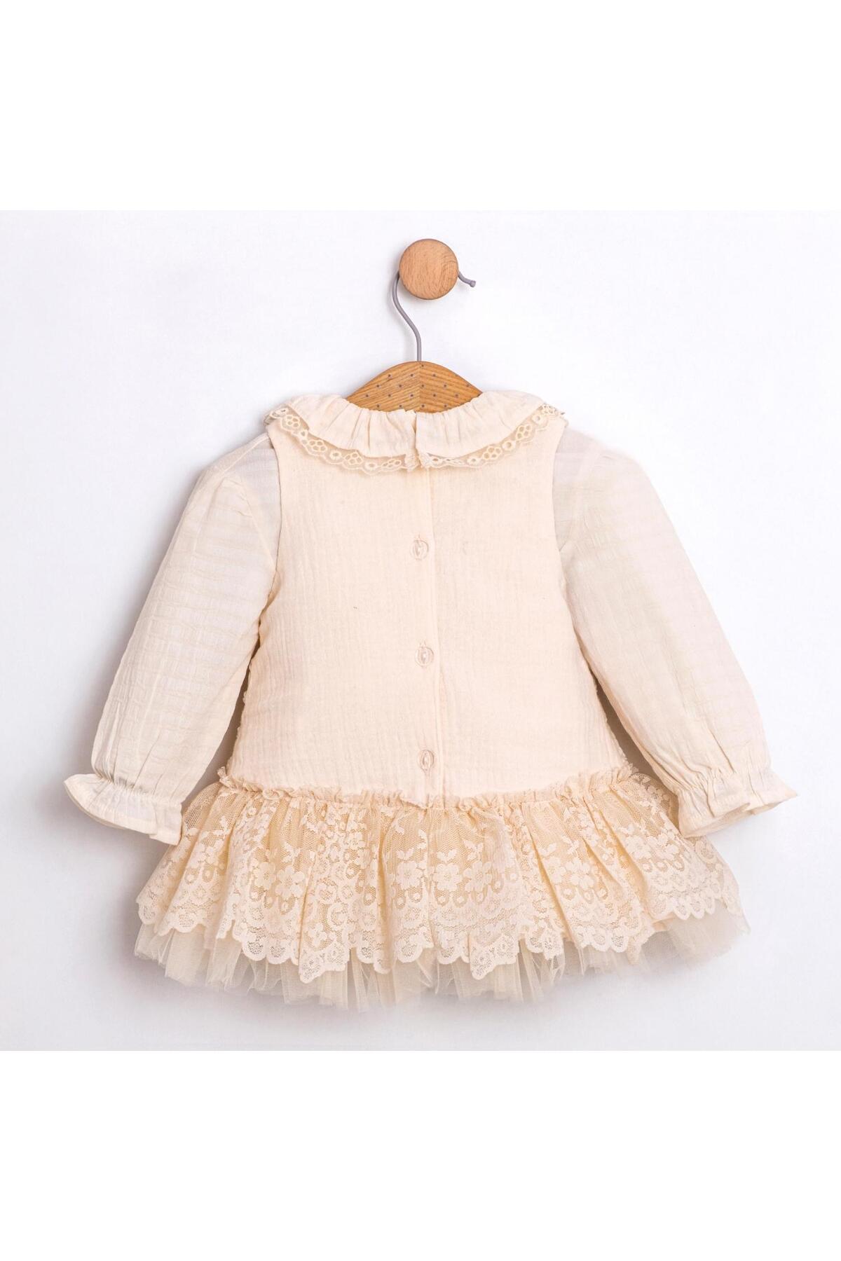 ministok Maysa Dantelli Blüz jile Kız Bebek Takım fotoğrafı 3 (önizleme)