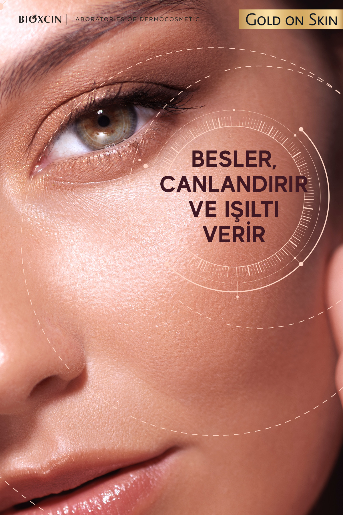 Gold On Skin Işıltılı Yüz Kremi 50 Ml + Altın Parıltılı Simli Kuru Yağ 100 ml Seti — B10359 — تصویر 3 از 5