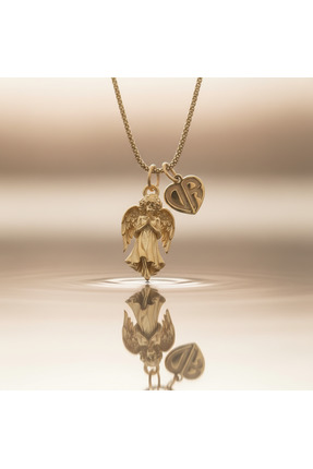 Beelo Silver Kişiye Özel 925 Gümüş Dua Eden Melek Kolye 14 Ayar Altın Kaplama...